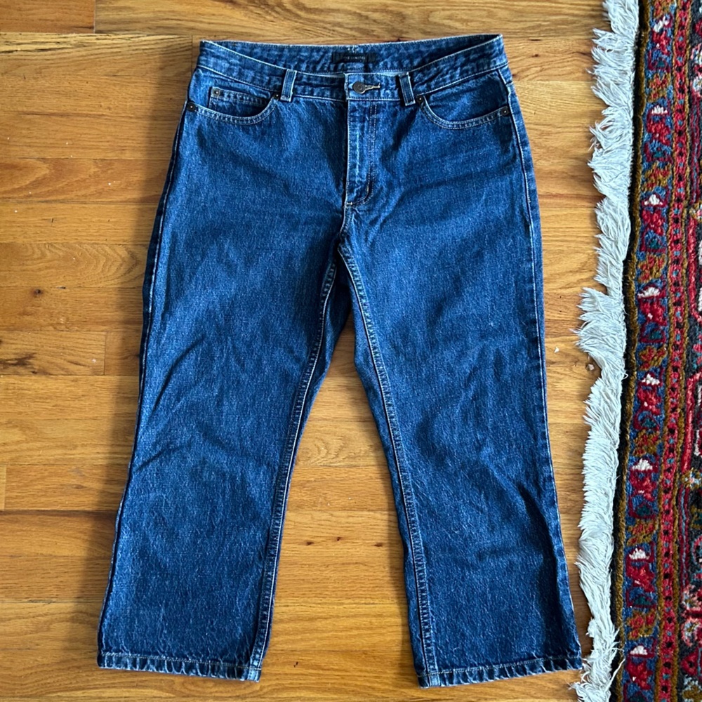 Women's 90s The Limited Denim Capri Jeans Size 10 Dark Wash